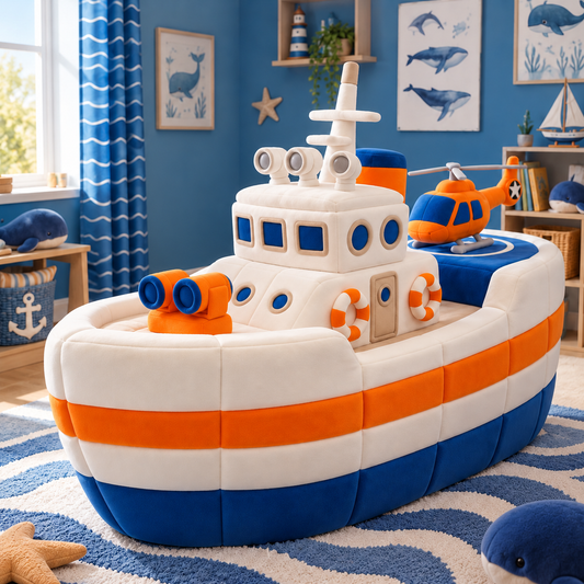 Giant Plush Rescue Boat Bed